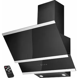 Кухонная вытяжка Holt HT-RH-015 60, цвет: чёрный, стеклянная, 60 см/Ту
